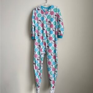 Hello Kitty Girls Winter Fleece Footed Pajama Sleeper